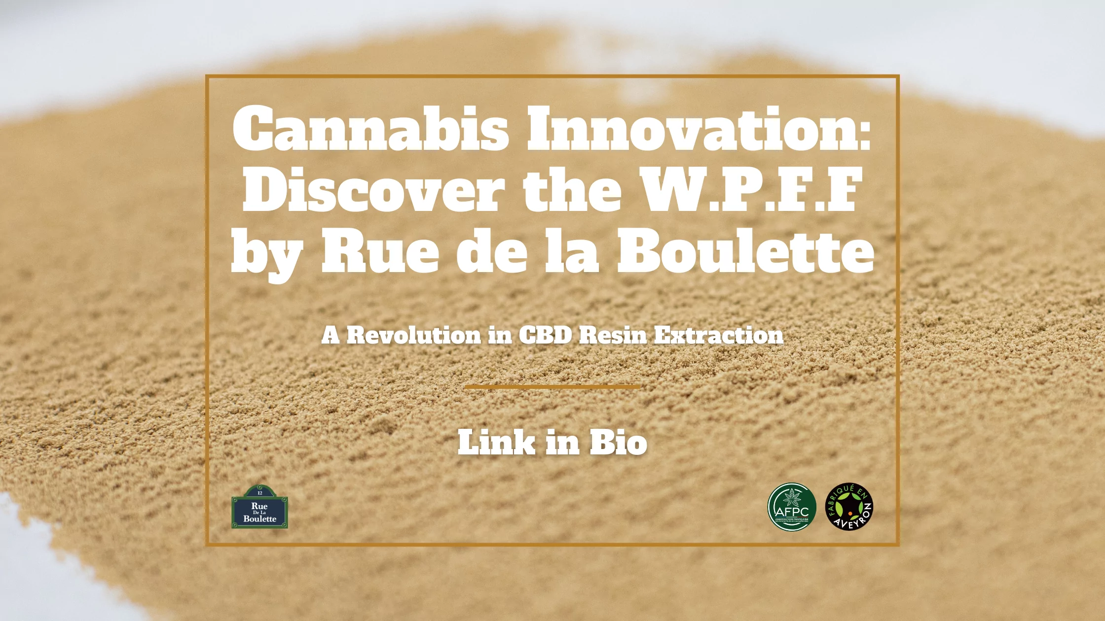 Cannabis Innovation: Discover Rue de la Boulette W.P.F.F - A Revolution in CBD Resin Extraction